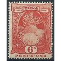 Tonga 1897 SG47 6d Red Mounted Mint..