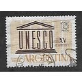 ARGENTINA REP 1962 AIR UNESCO EMBLEM 13p BROWN ...