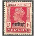Gwalior (ICS) 1940 O84 1a Carmine SERVICE Mount...