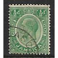 JAMAICA 1927 1/2d GREEN SG 89a FINE USED#