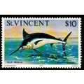 St. Vincent 1975 Fish $10 MNH Stamp Blue Marlin