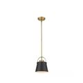 Z-Lite 1-Light Matte Black & Heritage Brass Min...