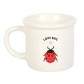 Mug Love Bug design with 3D Ladybird