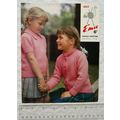 Vintage: Emu 6043 girl's jumper & cardigan, DK