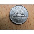 1961 Queen Elizabeth ll 5 Cents Canada Coin