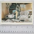 old postcard Bale Breaking, Quarry Bank Mill