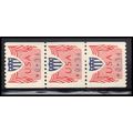 CVP31 34c Shield Very Fine MNH Dry Gum Strip of...