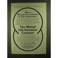 1907 The Mutual Life Insurance Company Ad - A W...