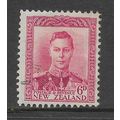 NEW ZEALAND 1947 GEORGE VI 6d CARMINE SG 683 FI...