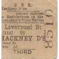 G.E.R. Edmondson Ticket - Liverpool Street to H...