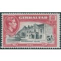 Gibraltar 1944 5s black & carmine Perf 13 SG129...