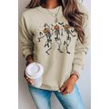 Gray MOM STER Halloween Pumpkin Graphic Crew Ne...