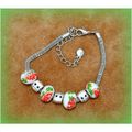Summer Gift Smiles Charm Euro Bead Silver Tone ...