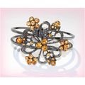Sale Pretty Fashion Retro Flower Amber Crystal ...
