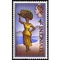 St Vincent 1965 4c Woman Bananas Mounted Mint M...