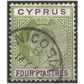 Cyprus 1904 SG66 4pi Olive-Green & Purple Fine ...