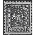 Mi 407 A: 5000 Kr. black Prussian blue Definiti...
