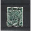 Burma.O2 1/2a Green.Fine Used.Jul25j