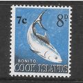 COOK ISLANDS 1967 7c on 8d BONITO FISH BLACK & ...