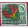 Southern Rhodesia QEII 1964 6d Flame Lily Used ...
