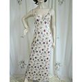 Womens Floral Strappy Long Dress Size 4 6 8 New...