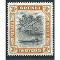 Brunei 1947 SG88 30c Black & Orange Mounted Min...