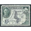 Nyasaland 1945 SG152 1/- Indigo & Deep Green Mo...