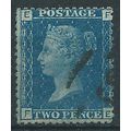 1858 SG47 2d Blue Plate 15 Fine Used Check Lett...