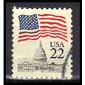 Used 2114 22c U.S. Flag Fine W1043