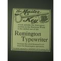 1900 Remington Typewriter Ad - The Master Key