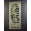 1964 Firth-Vickers Stainless Steel Ad - You can...