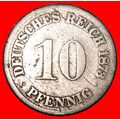EAGLE (1873-1889): GERMANY ★ 10 PFENNIGS 1873D ...