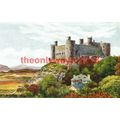 Harlech Castle, Salmon Water Colour Postcard