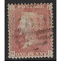 GB 1858 QUEEN VICTORIA 1d RED PLATE 160 USED SG...