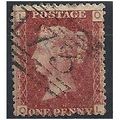 1858 SG43 1d Red Plate 101 Fine Used Check Lett...