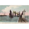 Postcard BOULOGNE SUR MER Harbour Departure of ...