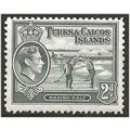 Turks & Caicos Islands 1938 SG198 2d Grey Unmou...