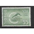 NORWAY 1966 WORLD SKIING OSLO 55 ORE GREEN SKI ...