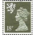 SCOTLAND, Queen Elizabeth II, Machin, olive gre...