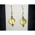 Beautiful clear lemon yellow faceted glass & pu...