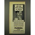 1940 Florida Citrus Commission Grapefruit Juice...