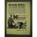 1966 Hornady Bullets Ad - most accurate, best killing