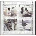 Sweden 1994 SG 1758-61 UMM Minisheet - Birds (E...