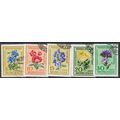 1960 5 different values - cancelled - FLOWER
