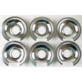 NEW Set of 6 Round Metal Gas Burner Drip Pans, ...