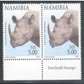 Namibia 1997 - $5 Diceros bicornis x 2 by Denis...