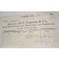 1889 Billhead receipt, B. F. Gardner & Co., Sta...