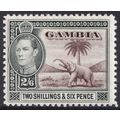 Gambia KGVI 1938-46 2s6d Sepia Dull Green Eleph...