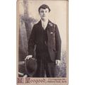 VICT. CDV PHOTO -SMART YOUNG MAN, HAT BY H. TOO...