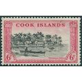 Cook Islands 1949 MNH 6d black & carmine SG155 MNH